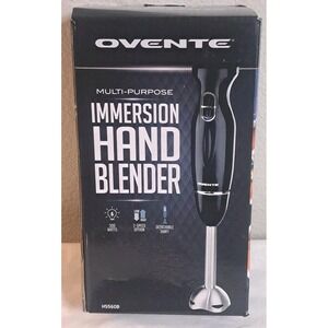 Ovente Immersion Hand Blender HS560B 300W 2-Speed Stick Mixer Black NEW IN BOX